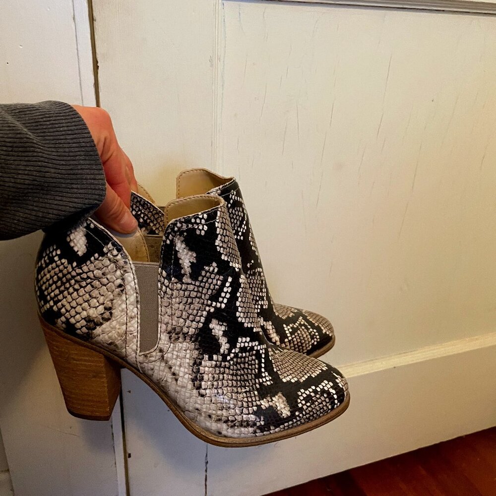 TJ Maxx snake skin booties